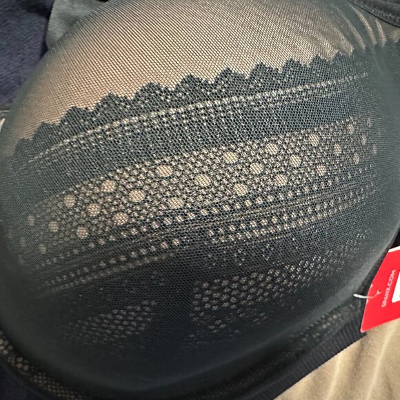 NWT Spanx Sz 40D Brallelujah black bra, lace full coverage. front closure - Picture 3 of 10